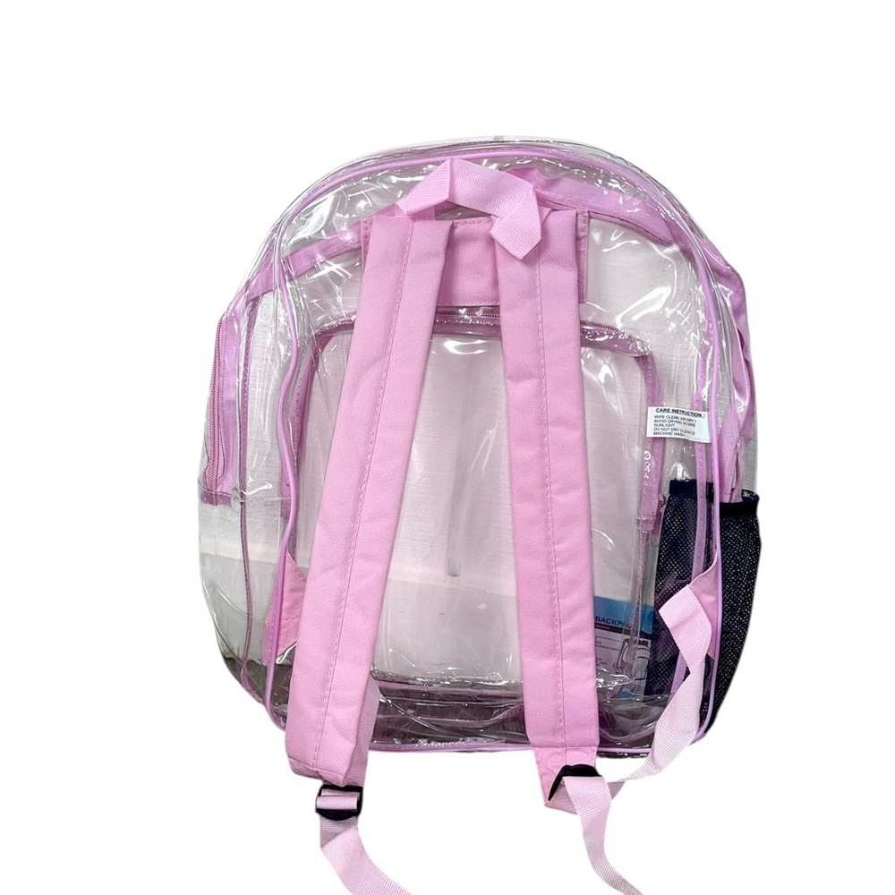 Pink Transparent Kids Backpack - Picture 4 of 4